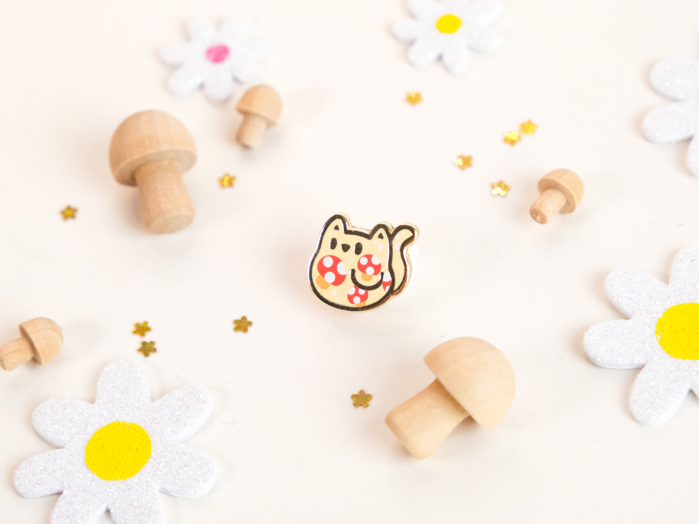 Mini Pins Chat Champignon Fungitiny - Tinycats