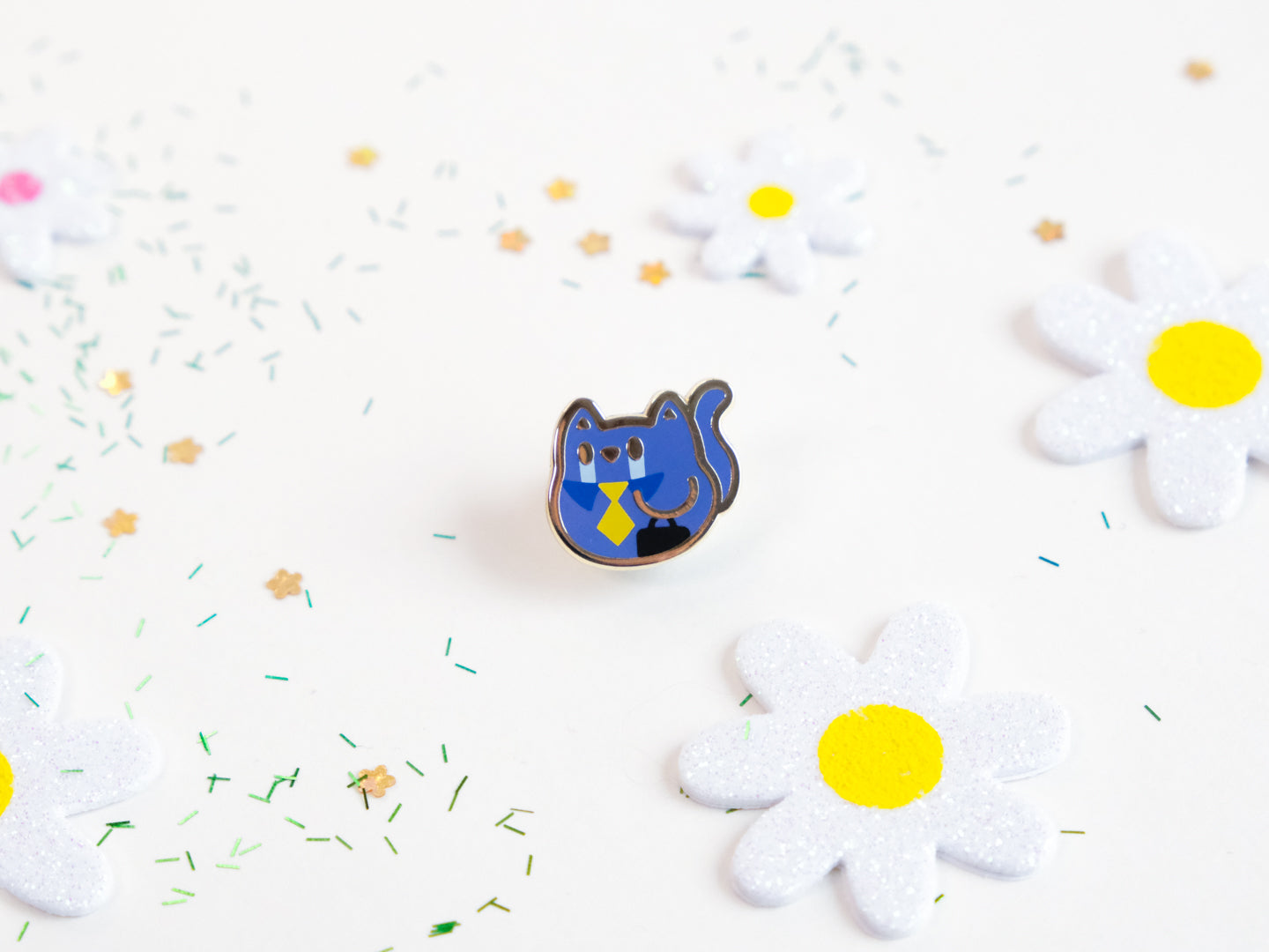 Let's Strike Cute Cat Enamel Pin - Tinycats