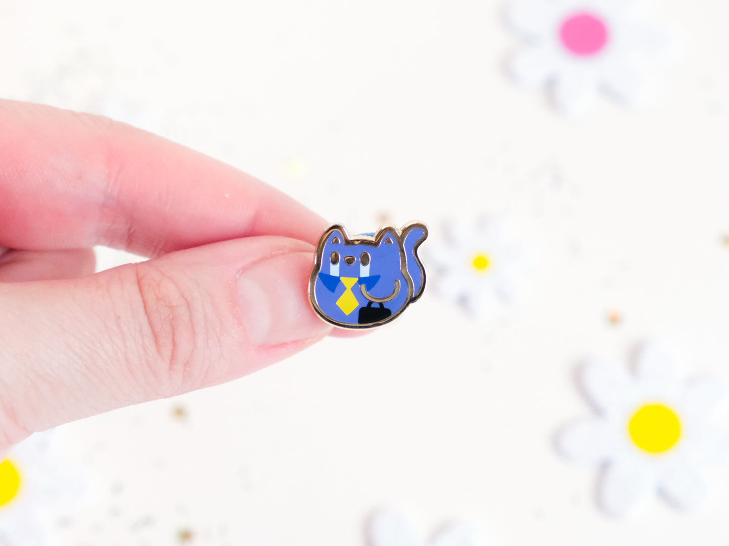 Let's Strike Cute Cat Enamel Pin - Tinycats