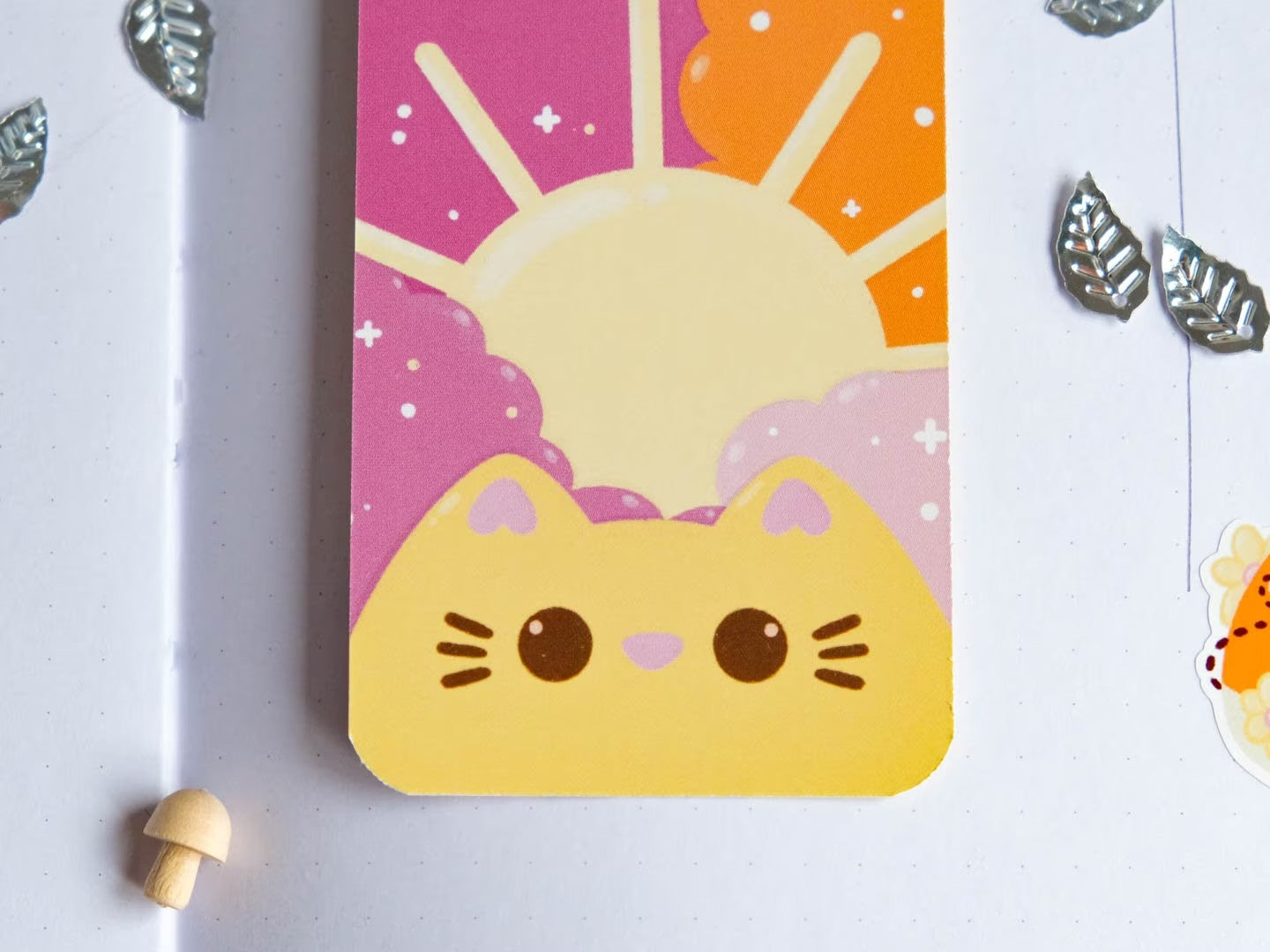 Marque-page chat mignon lever du soleil