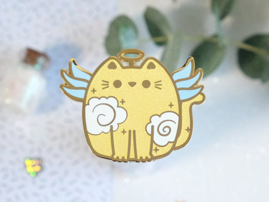 Pins Angelicat avec paillettes - Collection Whiskered Wonders