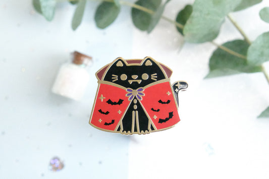 Dracucat Vampire Cat Pins - Whiskered Wonders Collection