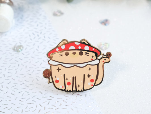 Champicat Mushroom Cat Pins - Whiskered Wonders Collection