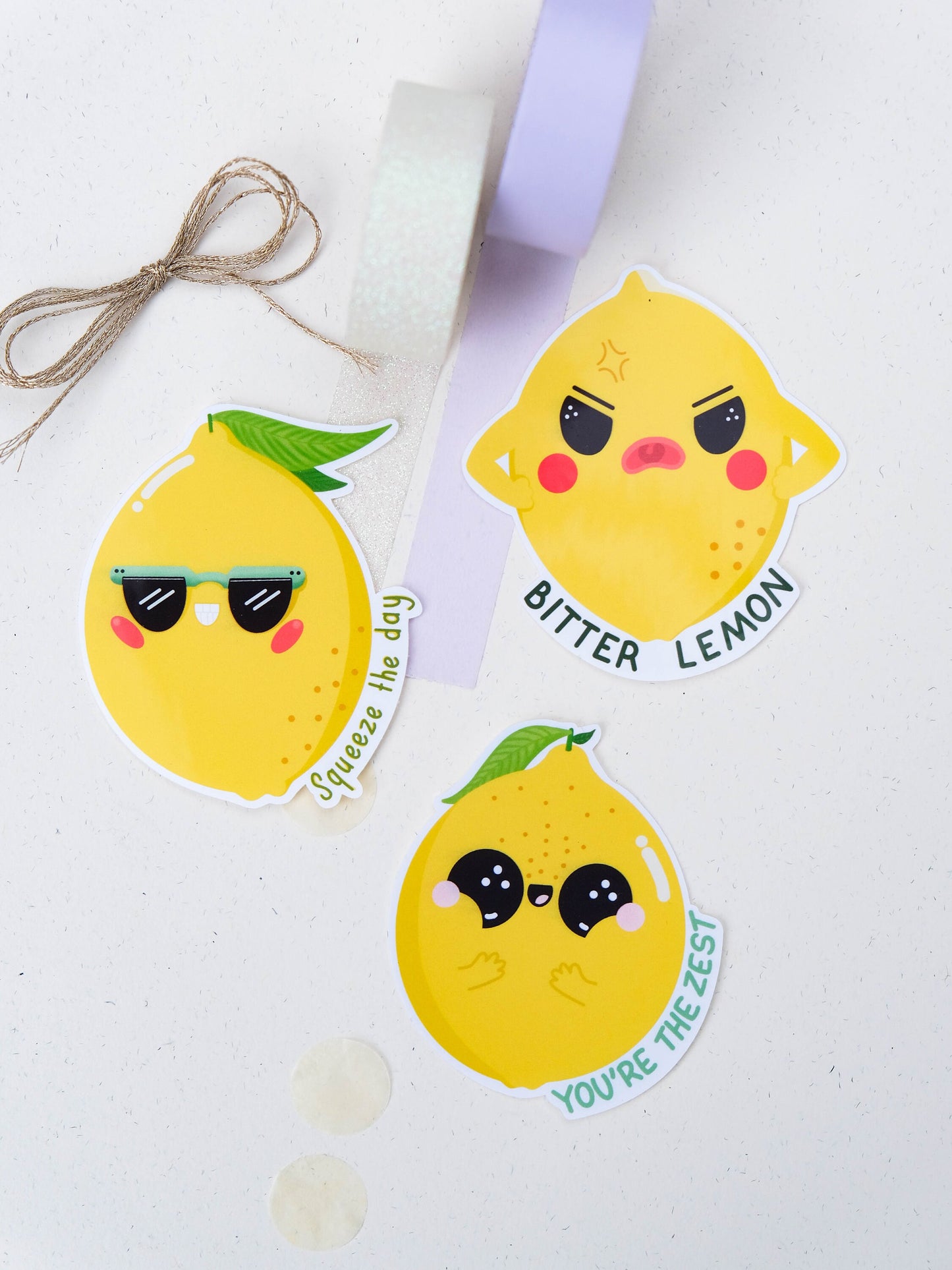 Sticker Cute Little Lemon - Lemonade Sticker - Water Resistant Sticker - Cute Lemon Sticker for Laptop - You're the Zest