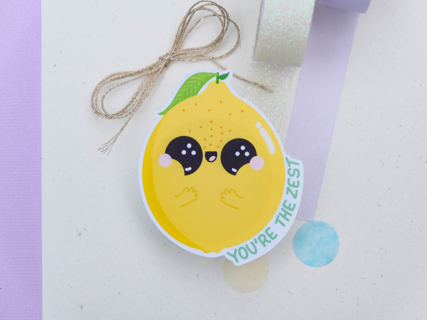 Sticker Cute Little Lemon - Lemonade Sticker - Water Resistant Sticker - Cute Lemon Sticker for Laptop - You're the Zest