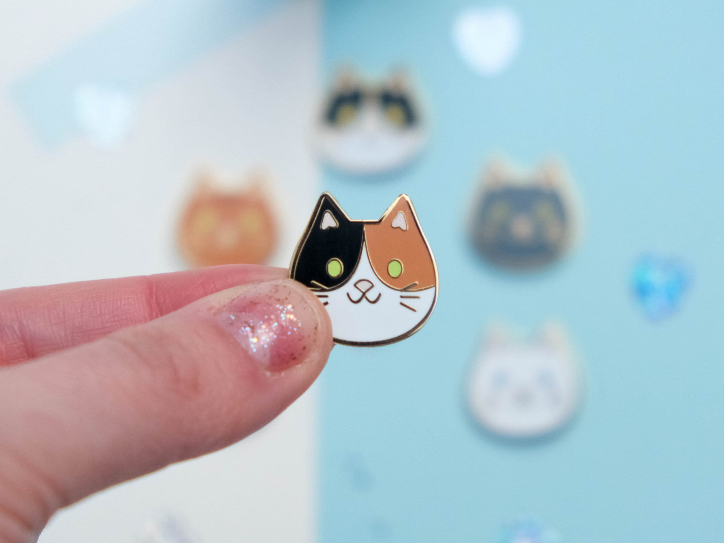 Cute Little Cat Hard Enamel Pin // Tuxedo Cat - Ginger Cat - Grey Cat - White Cat - Black Cat - Calico Cat - The perfect gift for cat lover