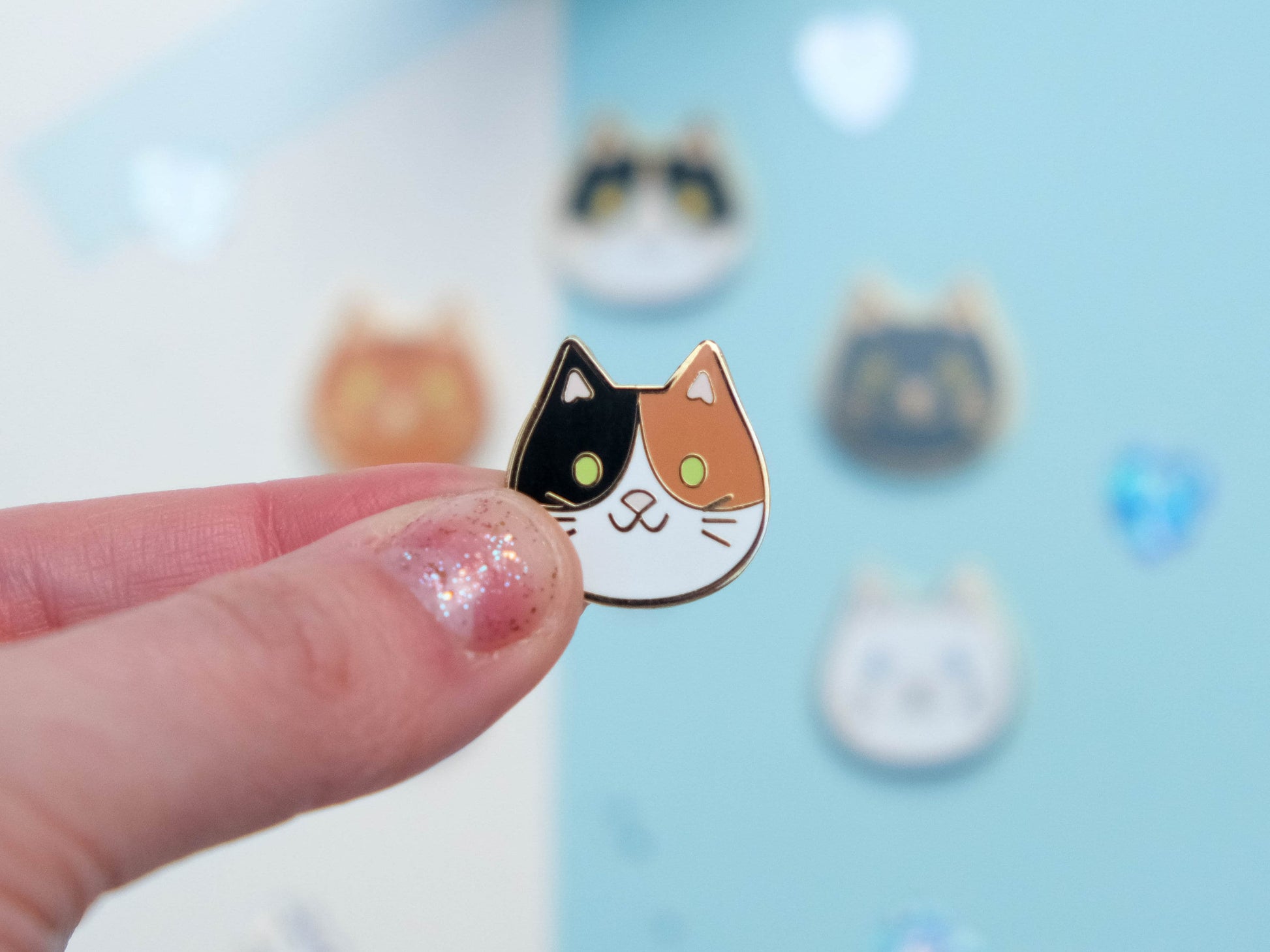 Cute Little Cat Hard Enamel Pin // Tuxedo Cat - Ginger Cat - Grey Cat - White Cat - Black Cat - Calico Cat - The perfect gift for cat lover