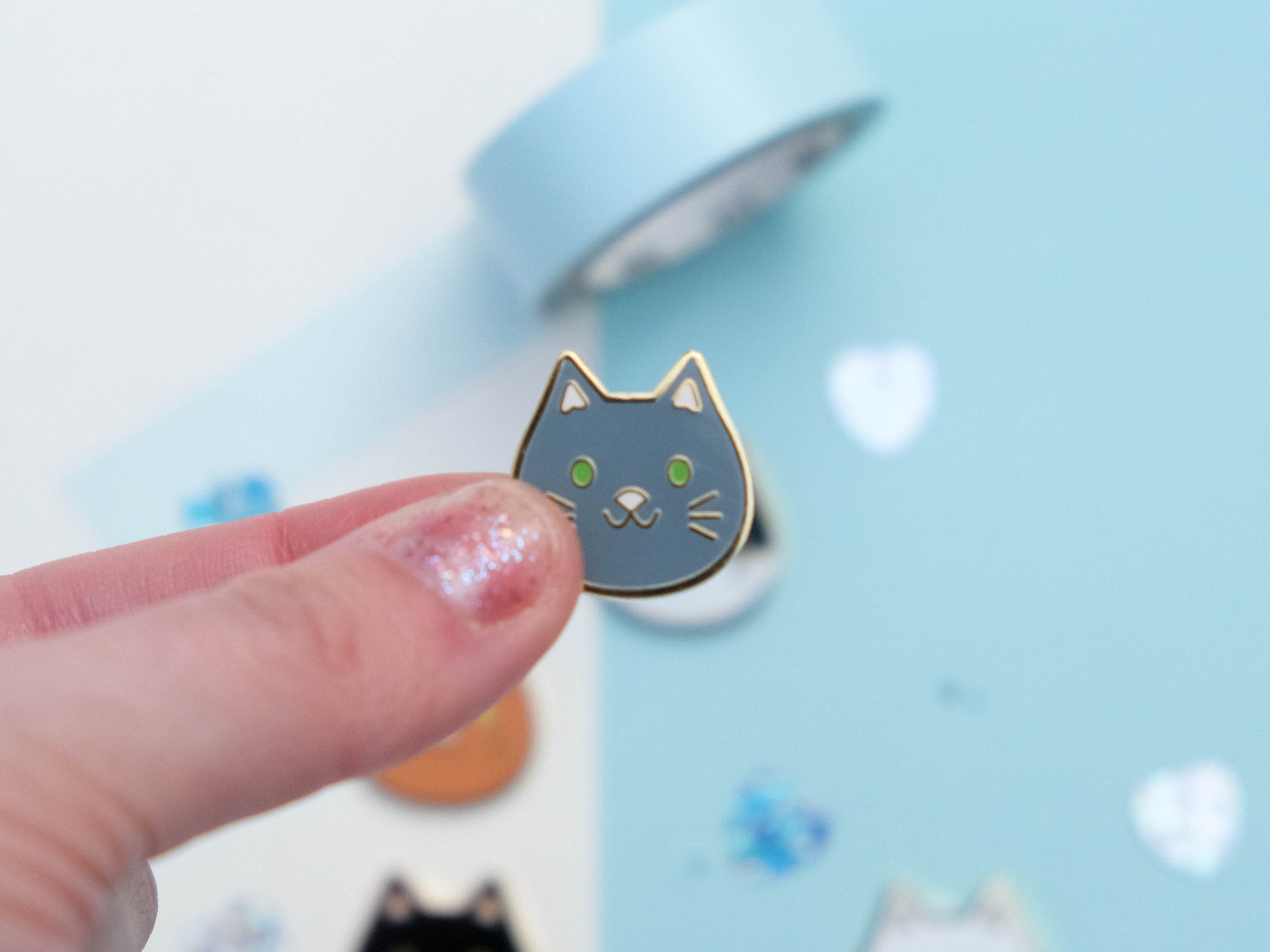 Cute Little Cat Hard Enamel Pin // Tuxedo Cat - Ginger Cat - Grey Cat - White Cat - Black Cat - Calico Cat - The perfect gift for cat lover