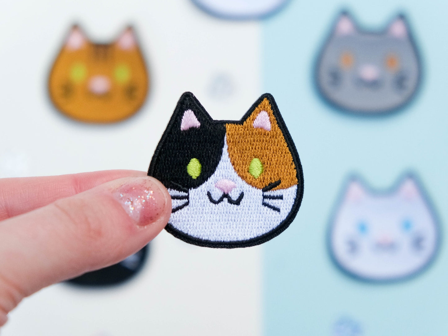 Cat Patch - Embroidery patch - Cute Embroidery Cat Patch - Iron on Patch - Tuxedo cat - Tiger Orange Cat - Grey Cat - Black Cat - White Cat