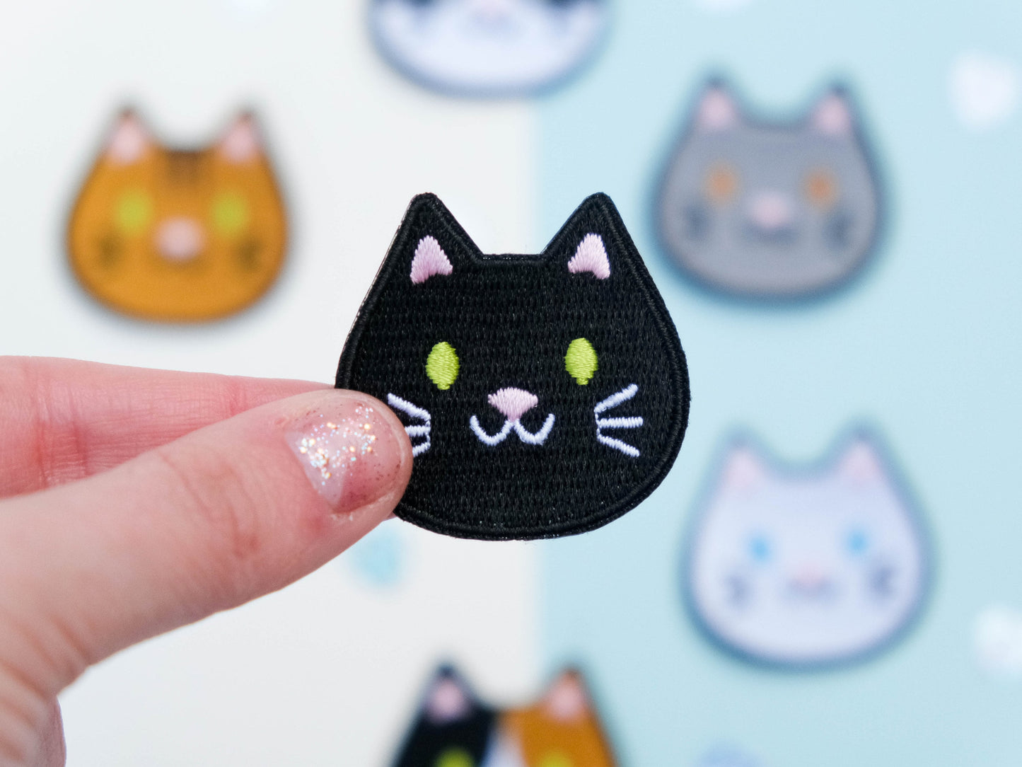 Cat Patch - Embroidery patch - Cute Embroidery Cat Patch - Iron on Patch - Tuxedo cat - Tiger Orange Cat - Grey Cat - Black Cat - White Cat