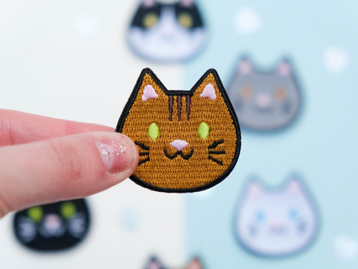 Cat Patch - Embroidery patch - Cute Embroidery Cat Patch - Iron on Patch - Tuxedo cat - Tiger Orange Cat - Grey Cat - Black Cat - White Cat