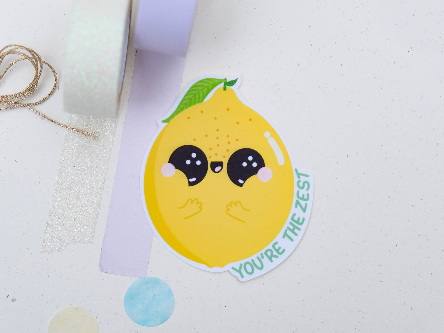 Sticker Cute Little Lemon - Lemonade Sticker - Water Resistant Sticker - Cute Lemon Sticker for Laptop - You're the Zest