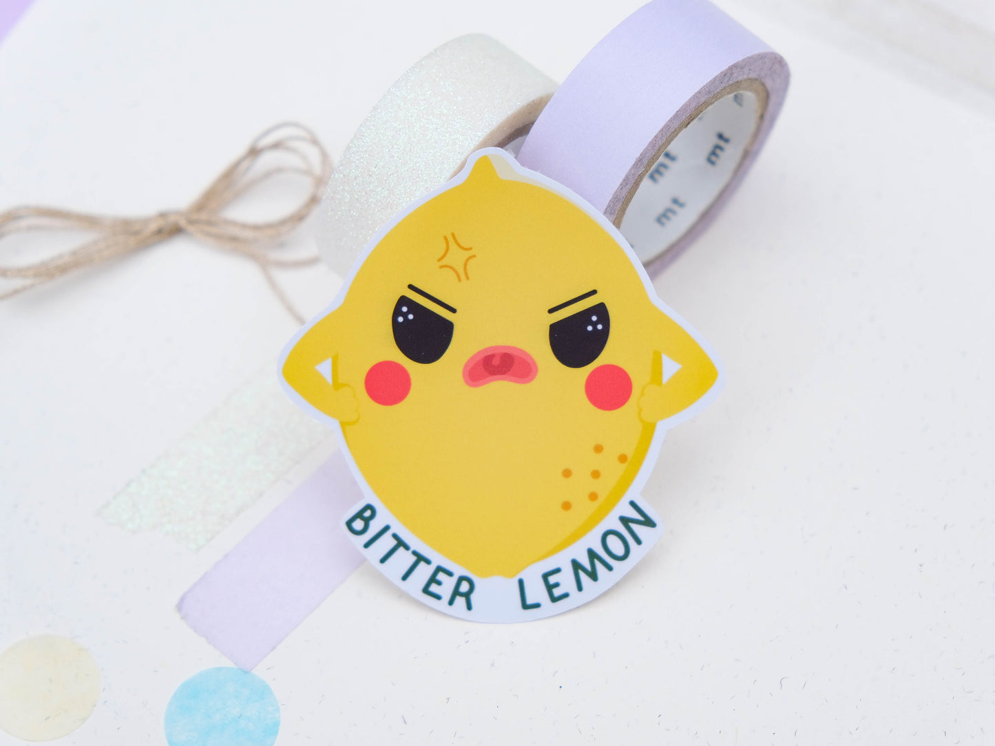 Sticker Cute Little Lemon - Lemonade Sticker - Water Resistant Sticker - Cute Lemon Sticker for Laptop - Bitter Lemon Sticker