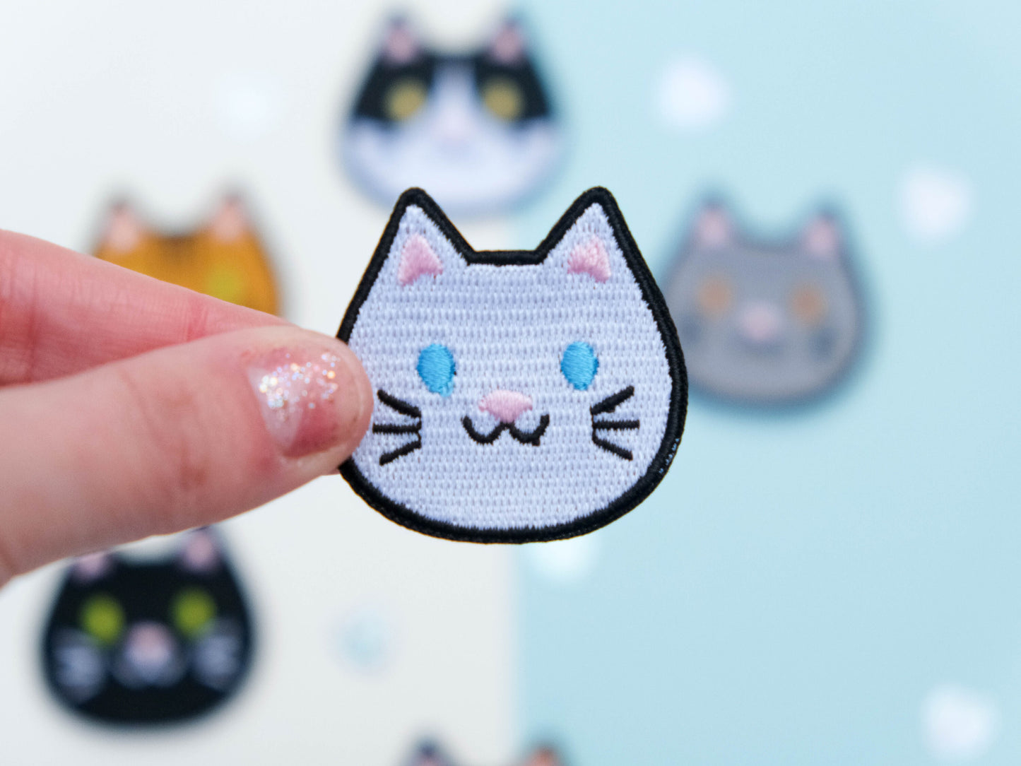 Cat Patch - Embroidery patch - Cute Embroidery Cat Patch - Iron on Patch - Tuxedo cat - Tiger Orange Cat - Grey Cat - Black Cat - White Cat