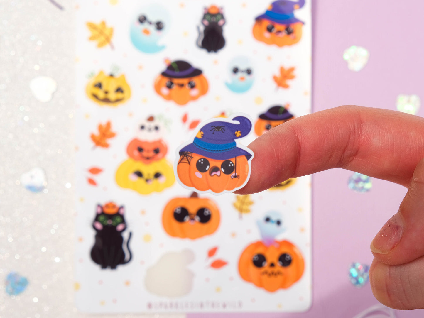 Sticker sheet Kawaii Pumpkin Spice - Sticker Sheet Cute Pumpkin - Planner Stickers - Scrapbook Stickers - Set of Sticker for Bullet Journal