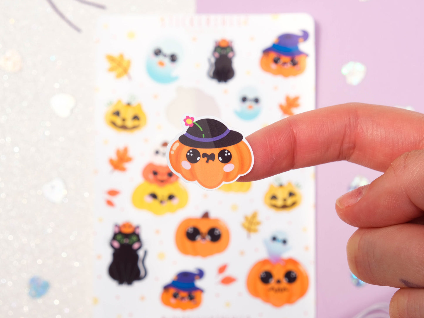 Sticker sheet Kawaii Pumpkin Spice - Sticker Sheet Cute Pumpkin - Planner Stickers - Scrapbook Stickers - Set of Sticker for Bullet Journal