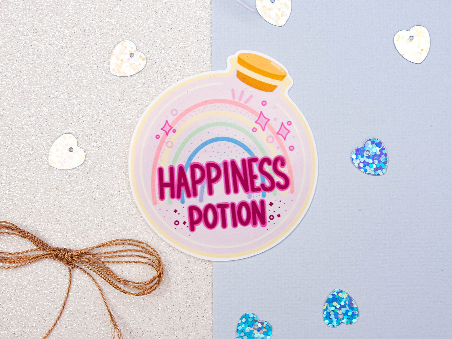 Happiness Potion Sticker - Good Vibes Energy Sticker - Bullet journal Sticker - Planner Sticker