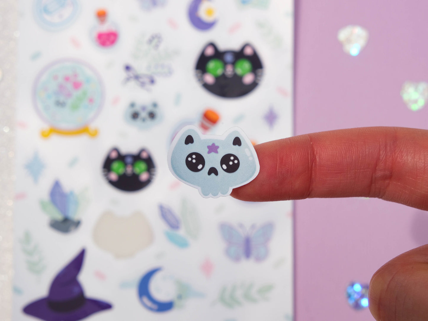 Sticker sheet Kawaii Magical Witchy - Sticker Sheet Witchcraft - Planner Stickers - Scrapbook Stickers - Set of Sticker for Bullet Journal
