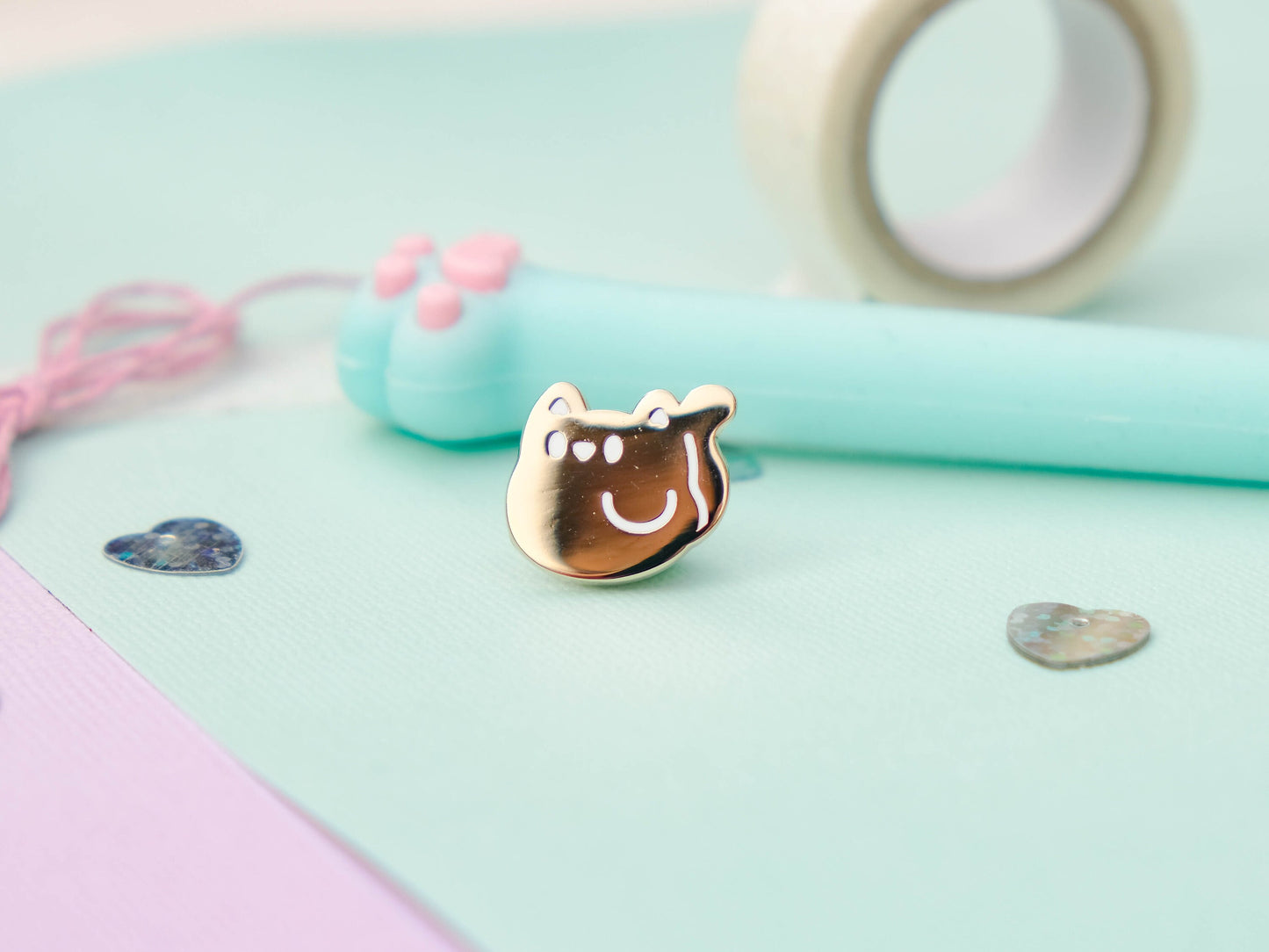 Mini Pin Hard Enamel Cute Cat Pastel Colors Board Filler perfect gift for cat lover
