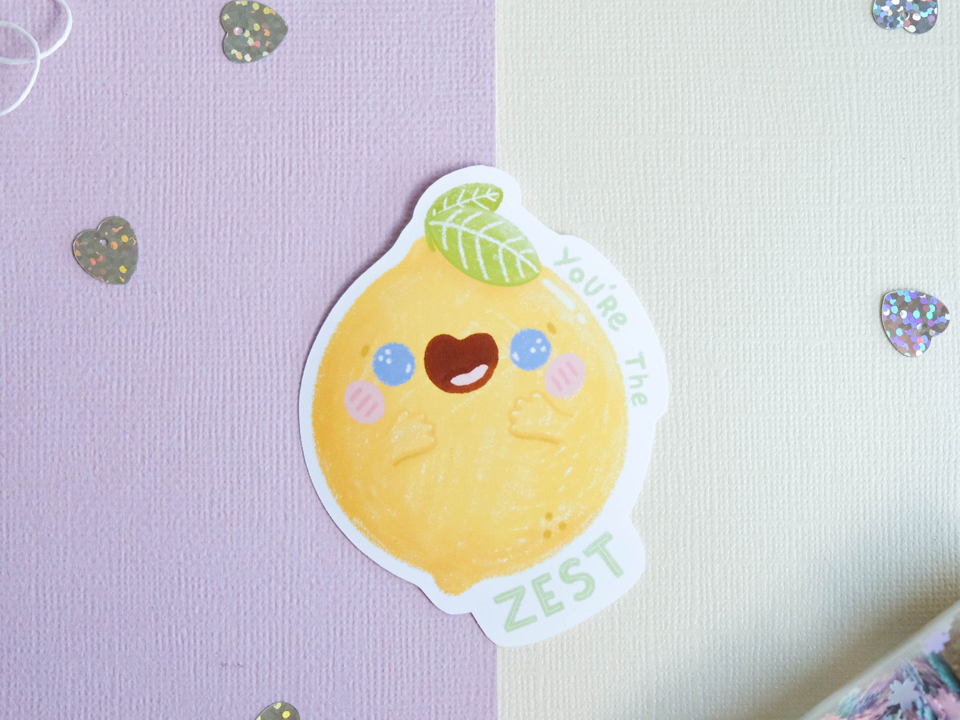 Sticker Cute Little Lemon - Lemonade Sticker - Water Resistant Sticker - Cute Lemon Sticker for Laptop - You're the Zest