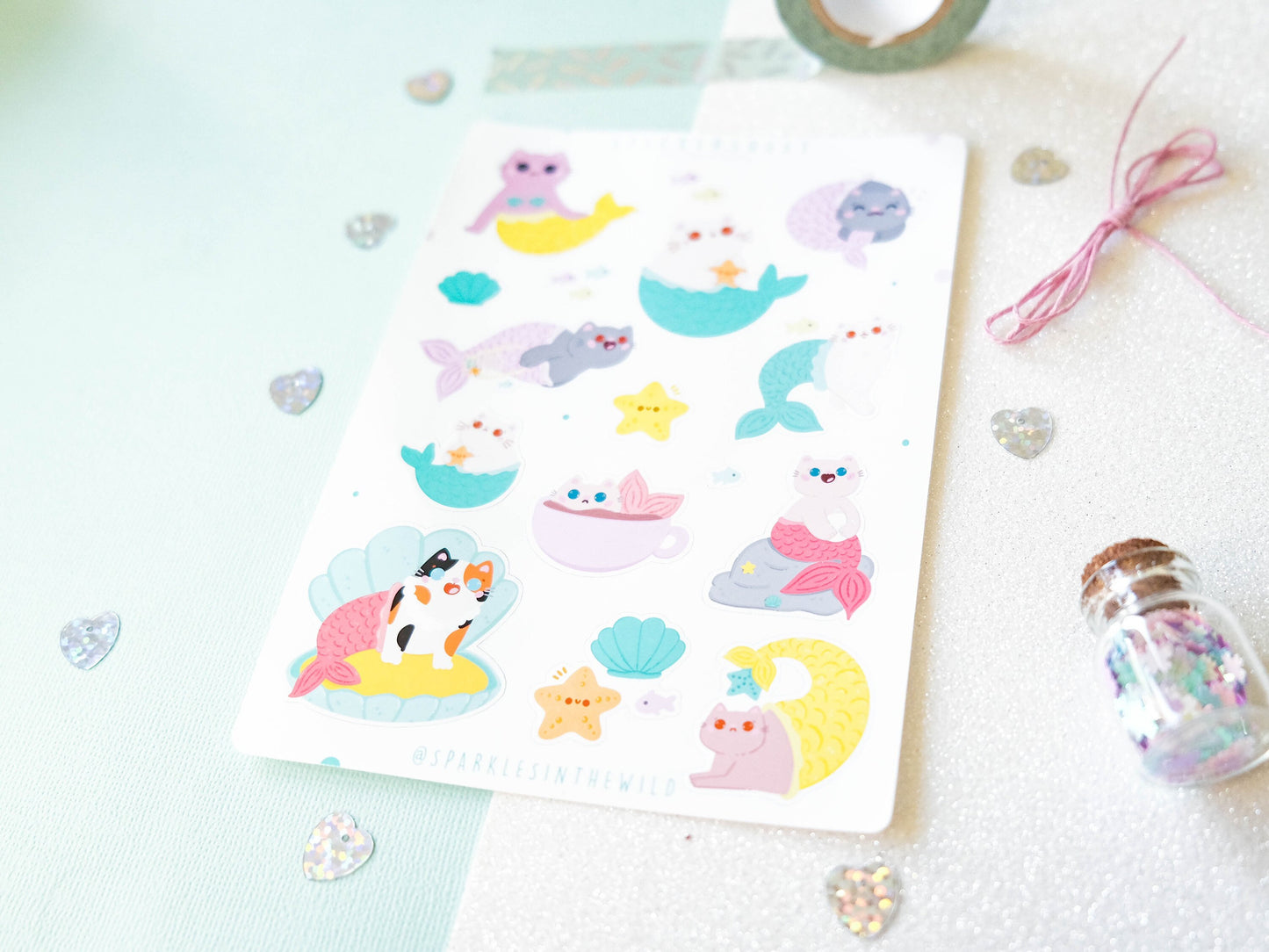 Stickersheet water resistant Lemon and Lime Kawaii to decorate bullet journal and planner
