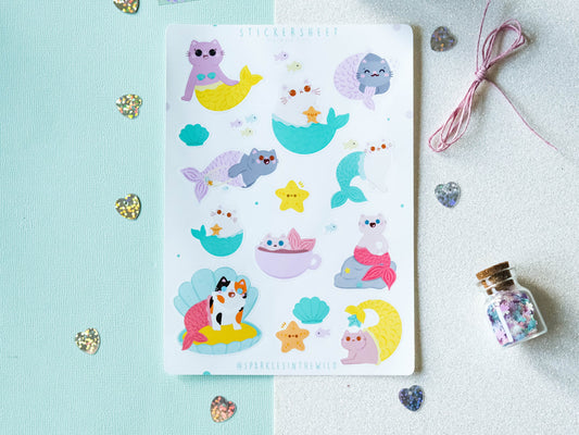 Stickersheet water resistant Lemon and Lime Kawaii to decorate bullet journal and planner