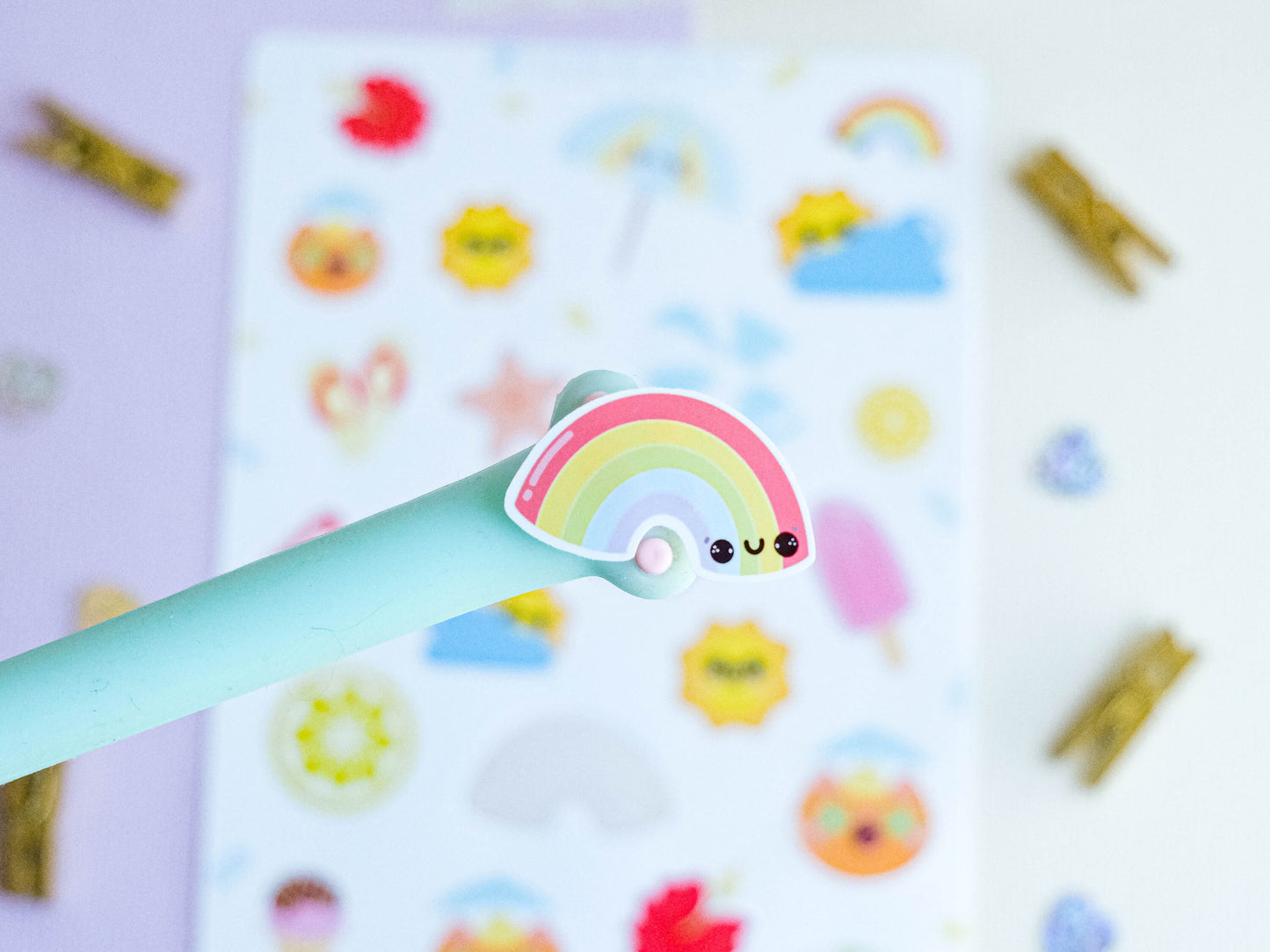 Stickersheet water resistant Summer Party Kawaii to decorate bullet journal and planner