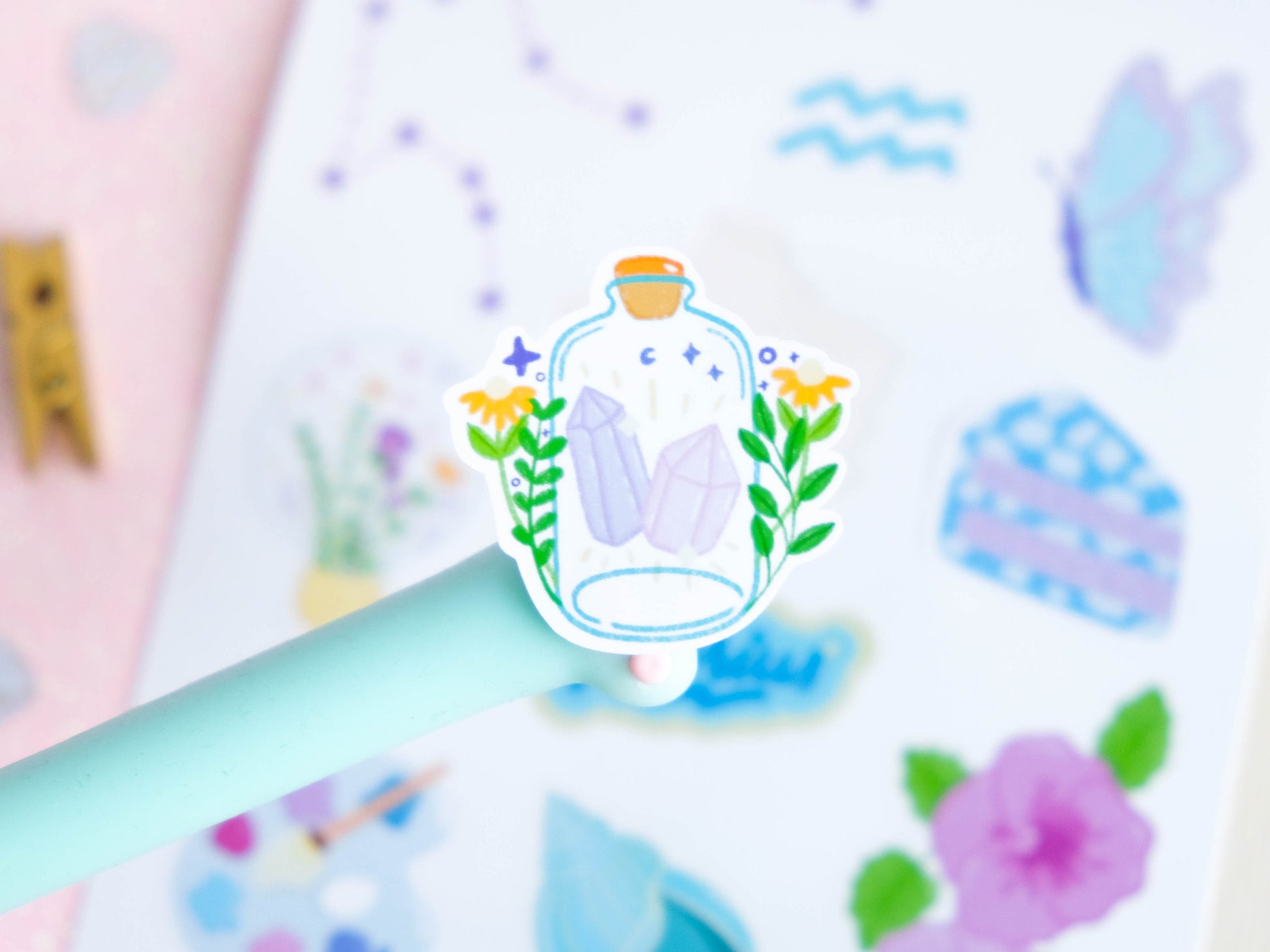 Sticker sheet Zodiac Aquarius perfect to add a personal touch to your favorite items with these Aquarius stickers.
