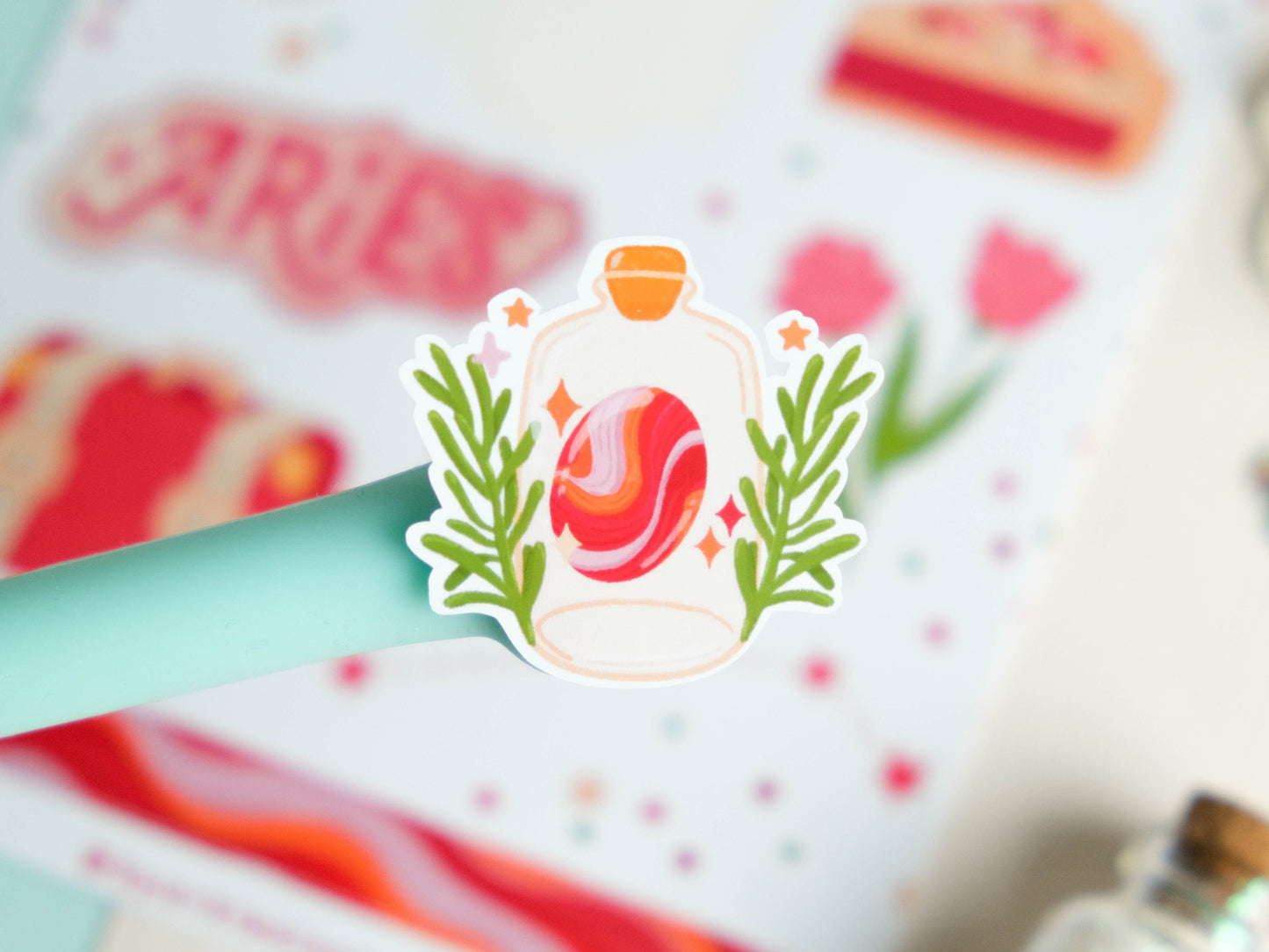 Sticker sheet Aries astrology enthusiasts - Add a personal touch to your favorite items with this unique collection of Aries stickers