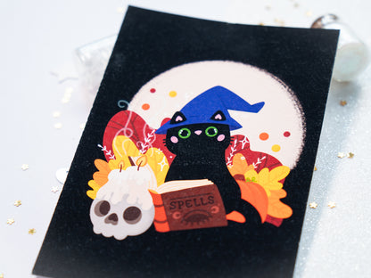 Witchy Cat Illustration Art Print