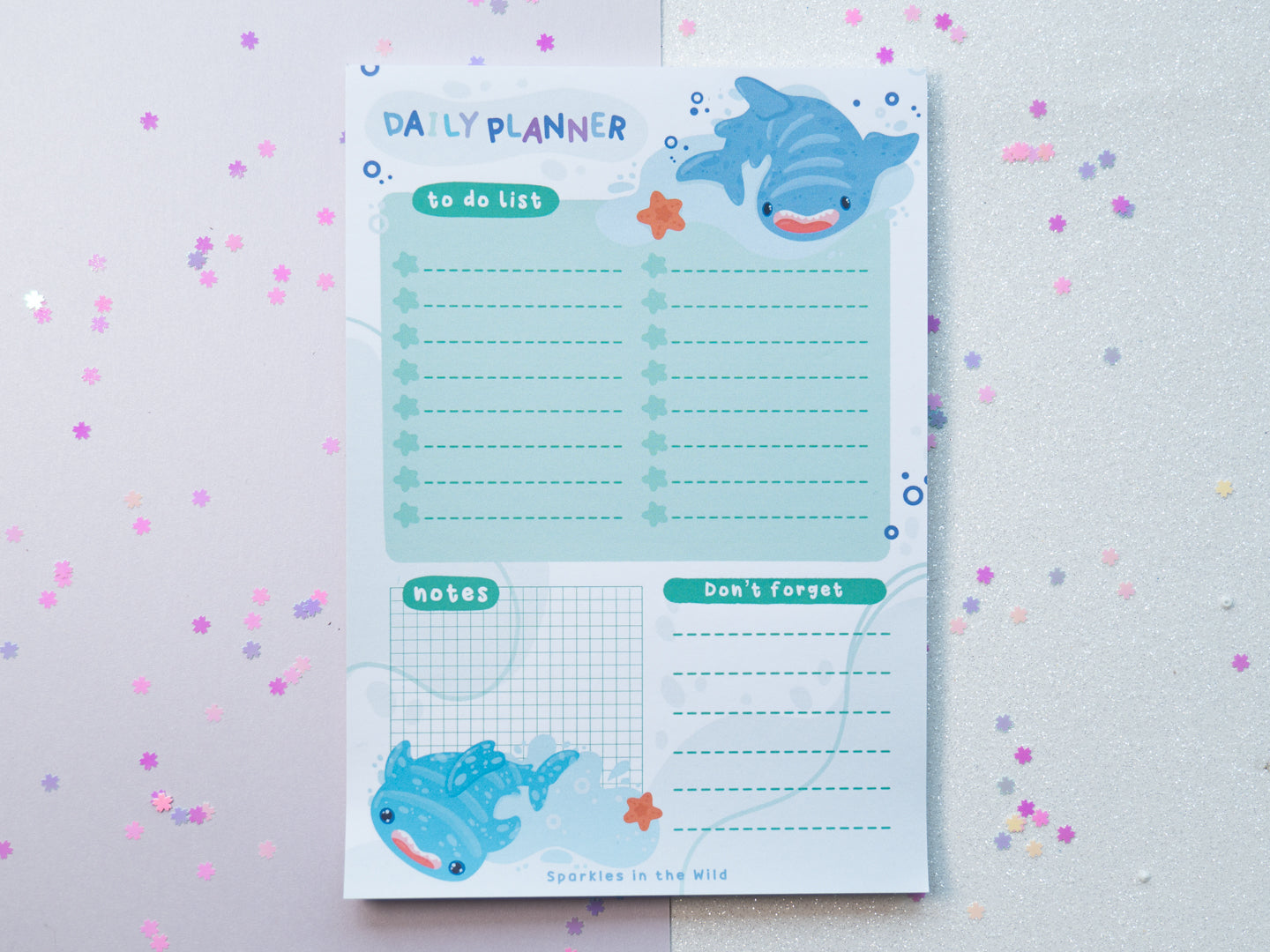 Cute Shark A5 Daily Planner