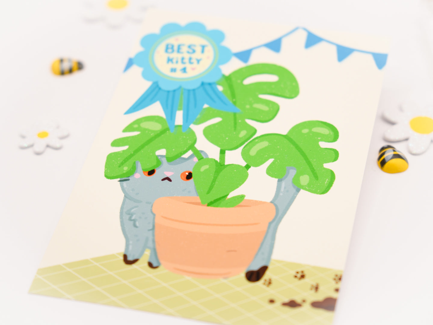 Illustration Chats et Plantes