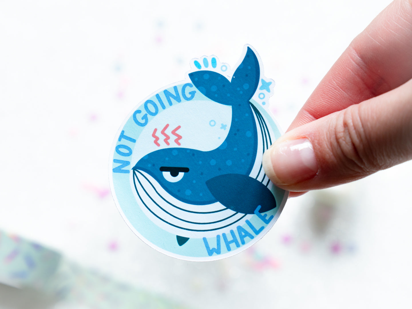 Not Going Whale Sticker