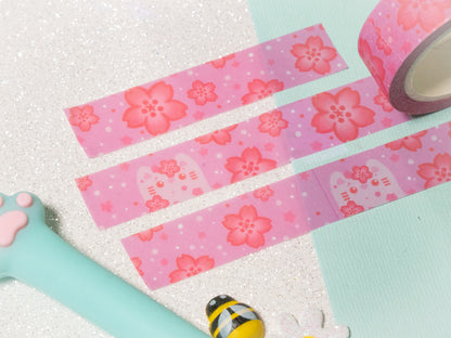 Sakura Cat Washi tape - Whiskered Longers Collection