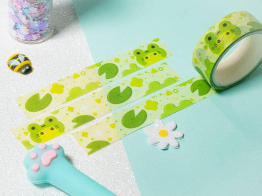 Waterlily Cat Washi tape - Whiskered Longers Collection