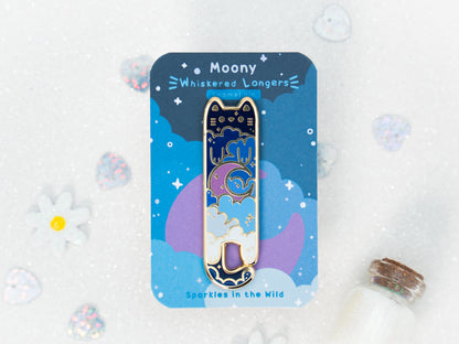 Moony Cat Pins - Whiskered Longers Collection