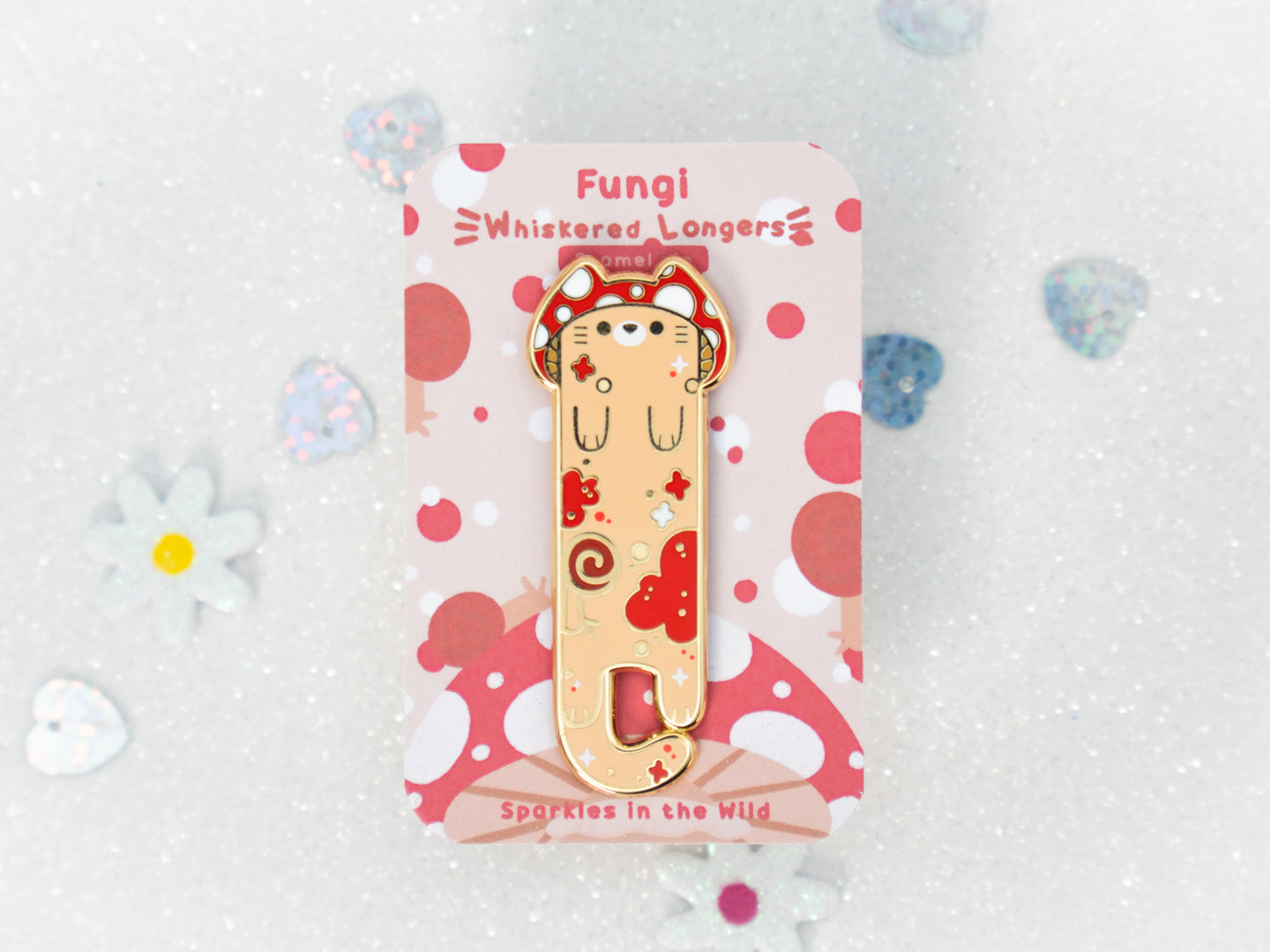 Fungi Cat Pins - Whiskered Longers Collection