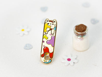 Gouache Cat Pins - Whiskered Longers Collection