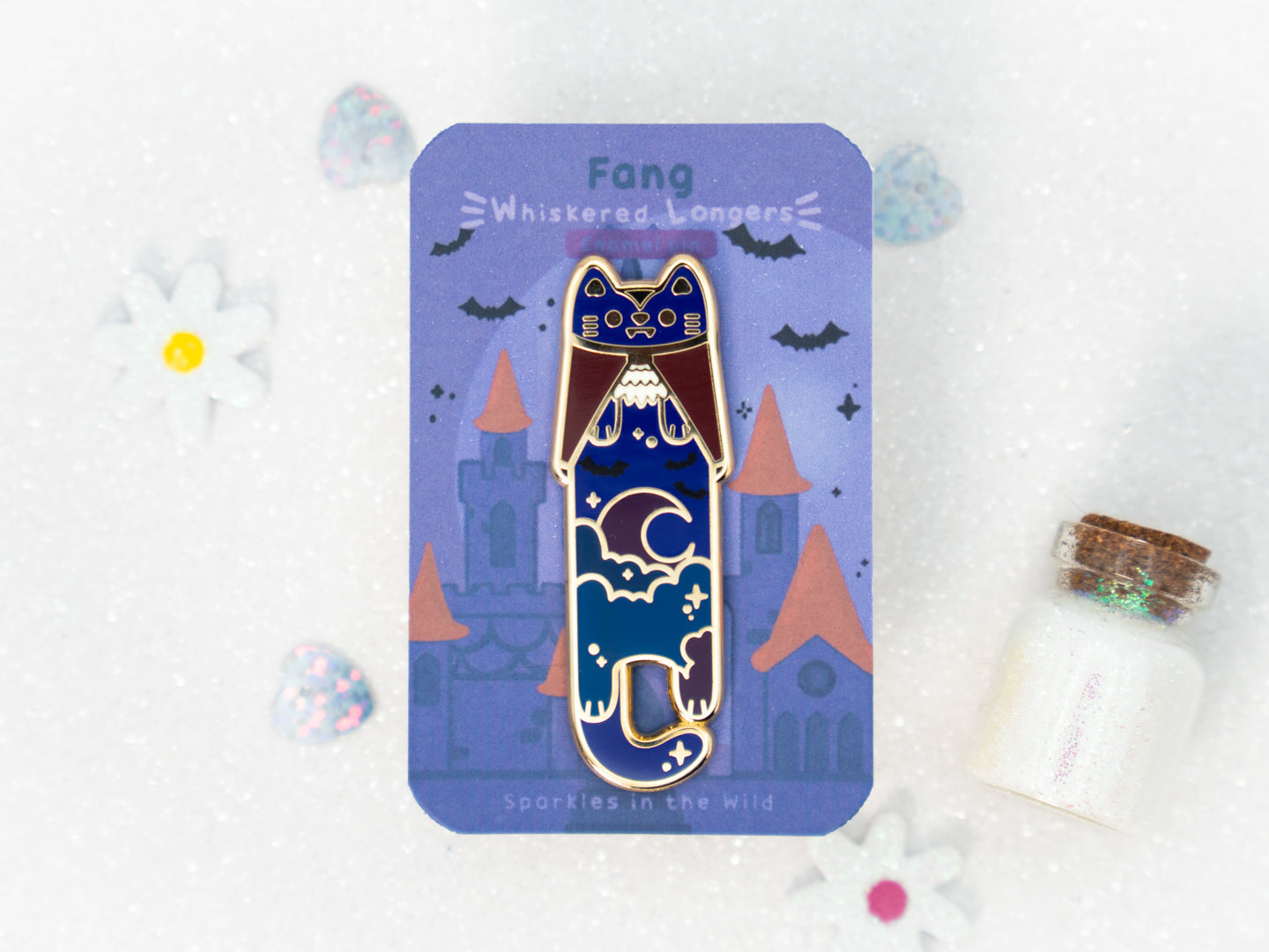 Fang Cat Pins - Whiskered Longers Collection