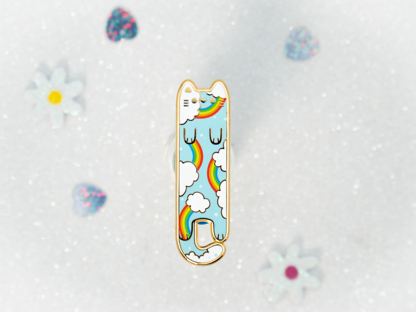 Rainbow Cat Pins - Whiskered Longers Collection