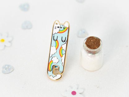 Rainbow Cat Pins - Whiskered Longers Collection