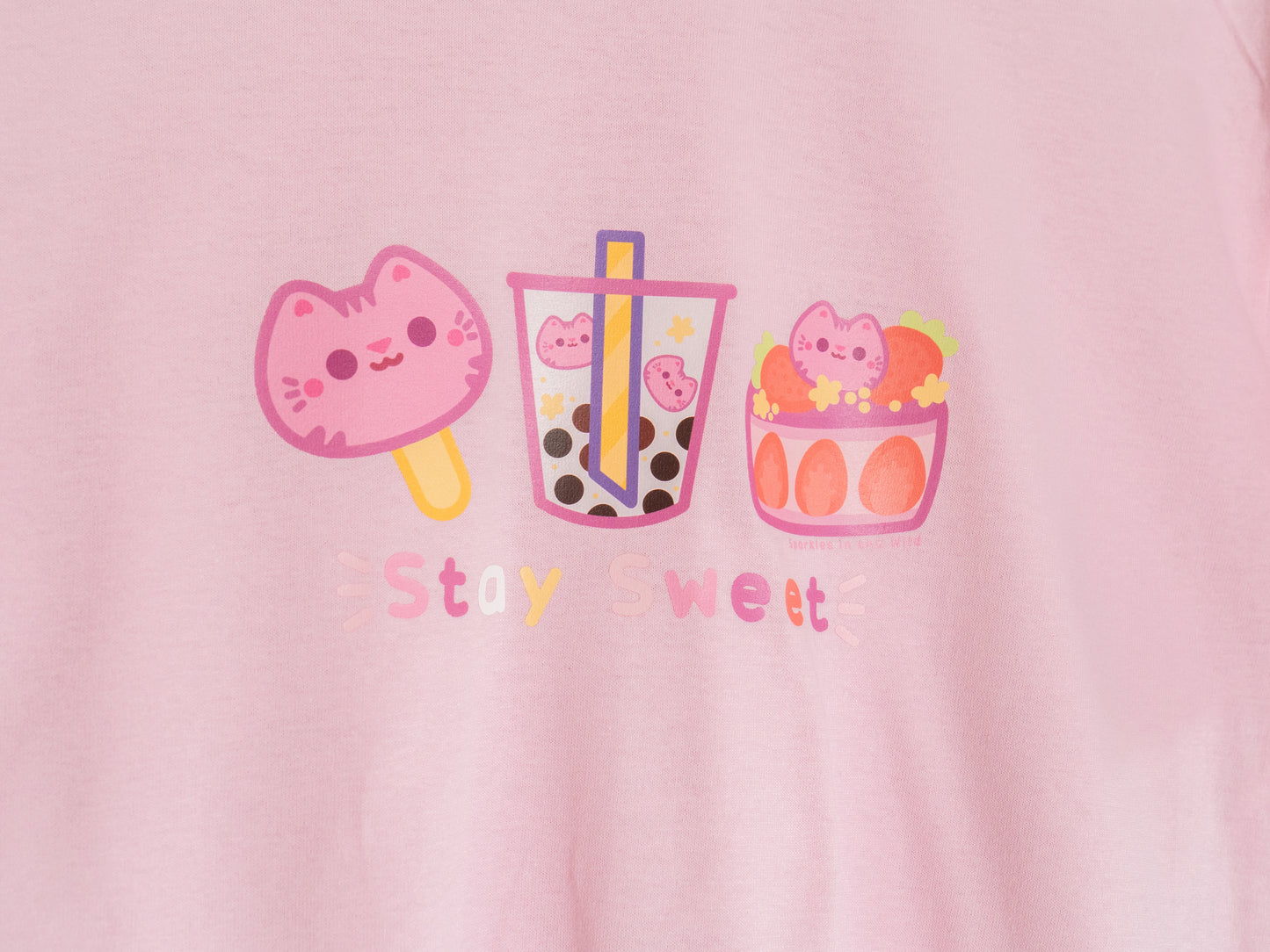 T-shirt Stay Sweet Chat Sucré