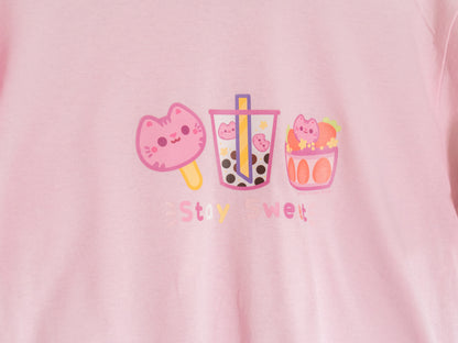 T-shirt Stay Sweet Chat Sucré