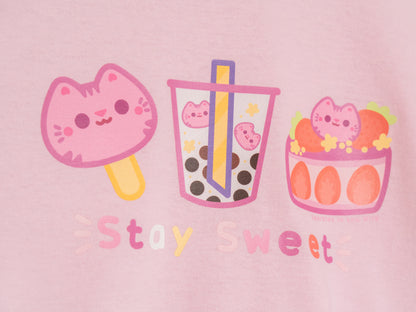 T-shirt Stay Sweet Chat Sucré