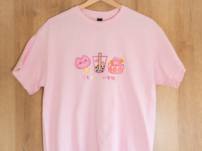 T-shirt Stay Sweet Chat Sucré