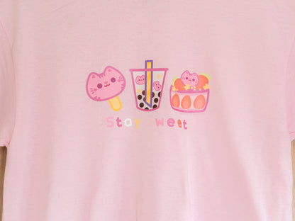 T-shirt Stay Sweet Chat Sucré