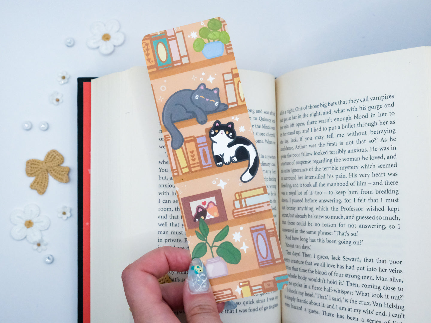 Marque-page pour les amoureux des chats et des livres