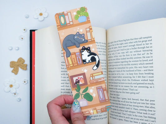 Marque-page pour les amoureux des chats et des livres