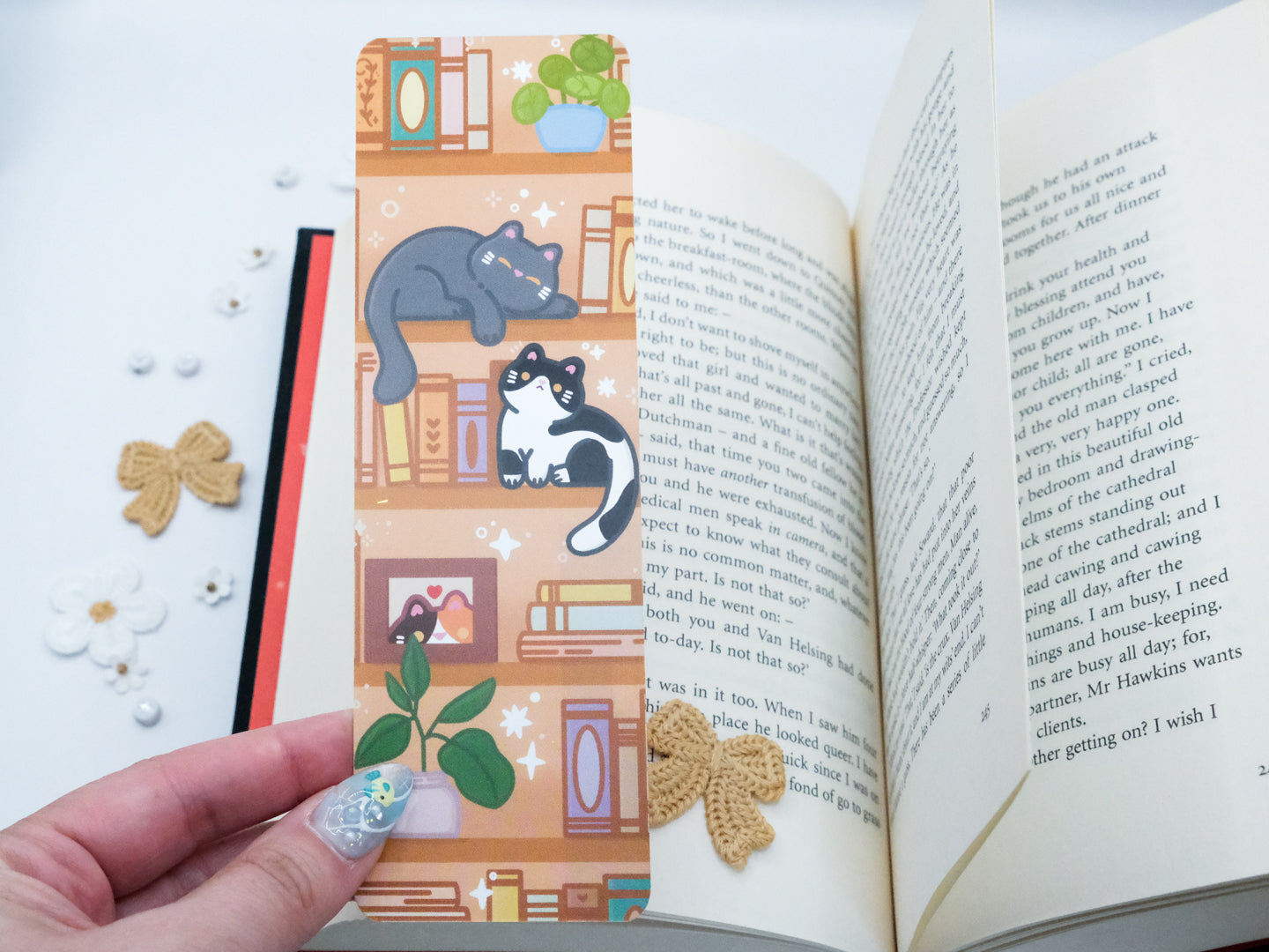 Marque-page pour les amoureux des chats et des livres