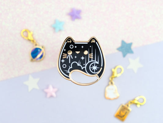 Pins Chat Tarot Noir - Charm-ing Collection